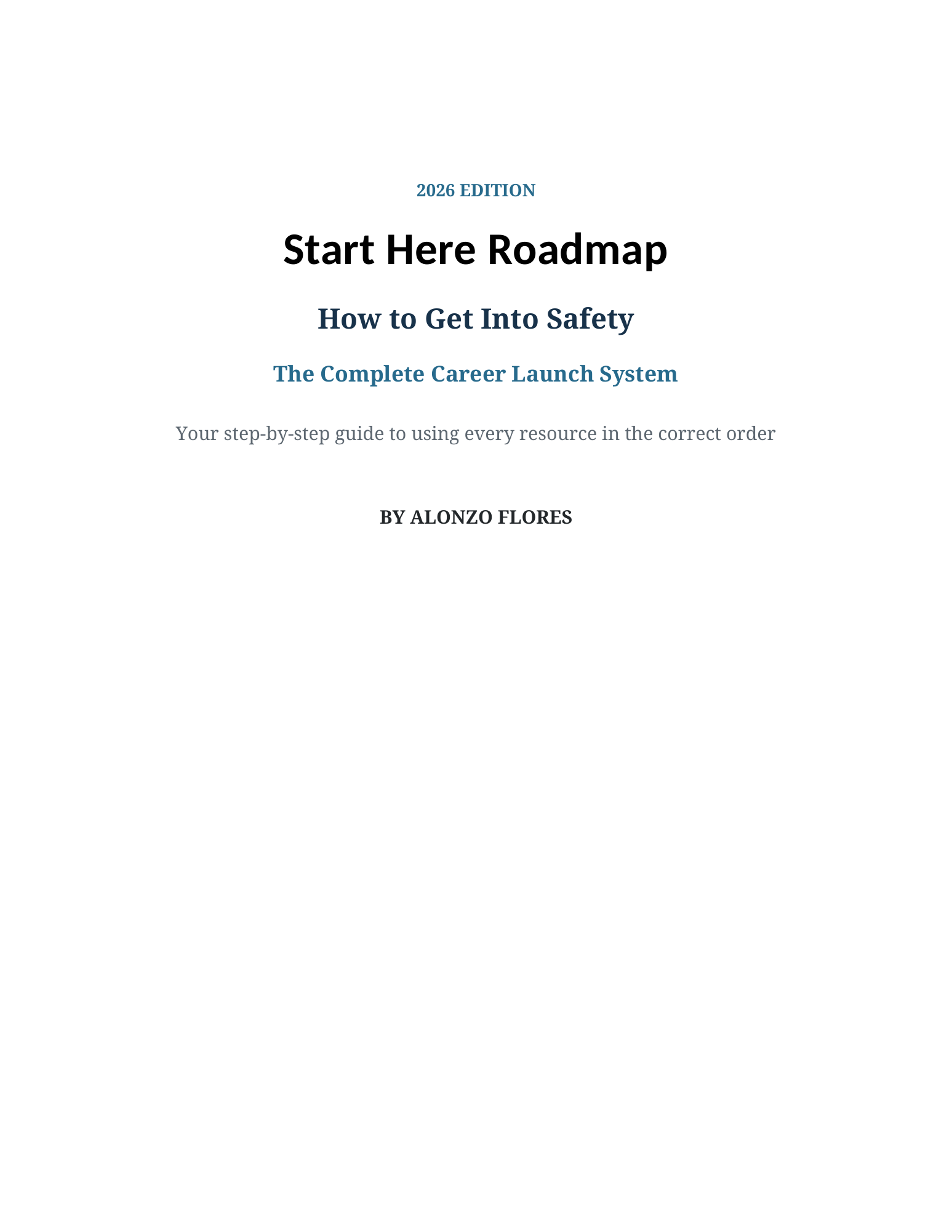 Start Here Roadmap