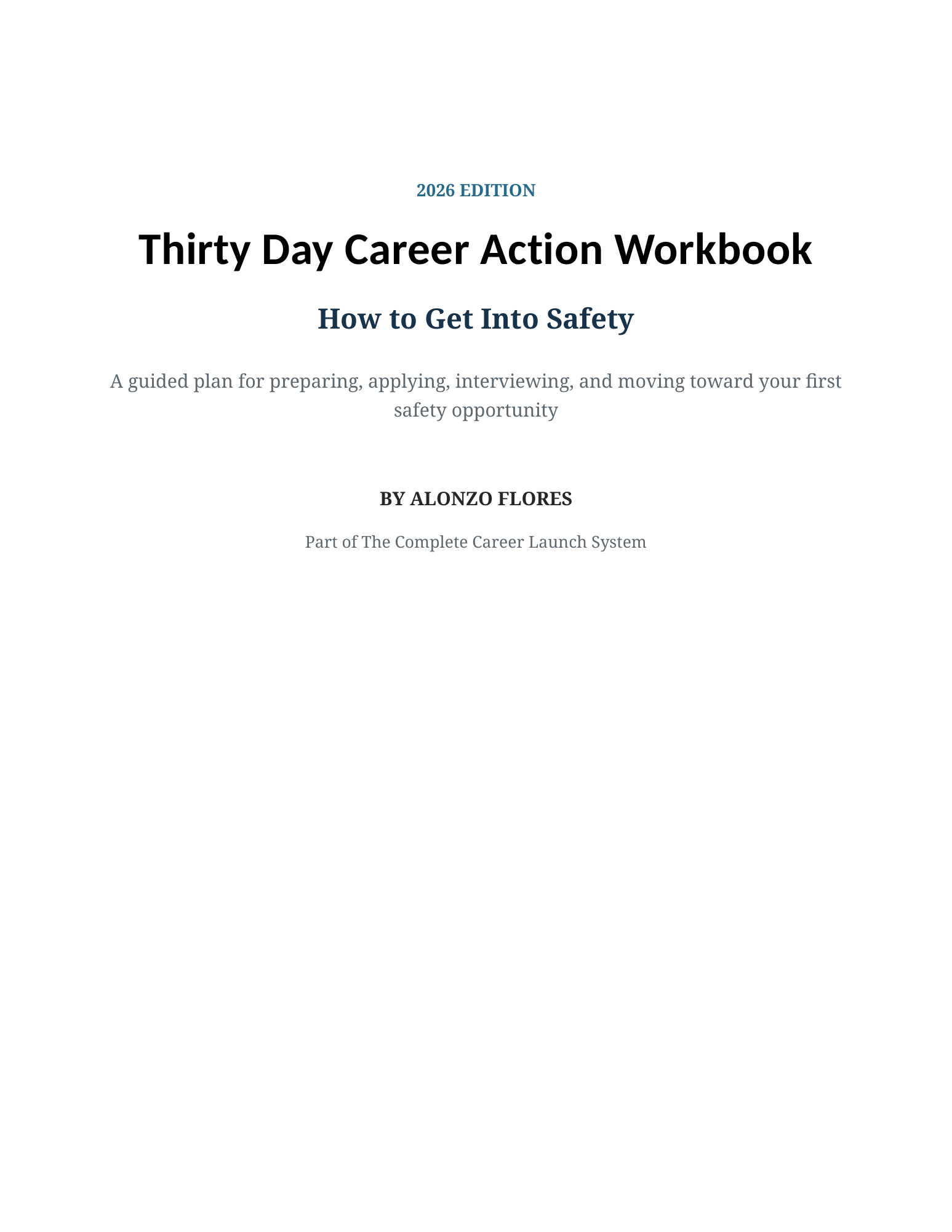 30 Day Career Action Workbook