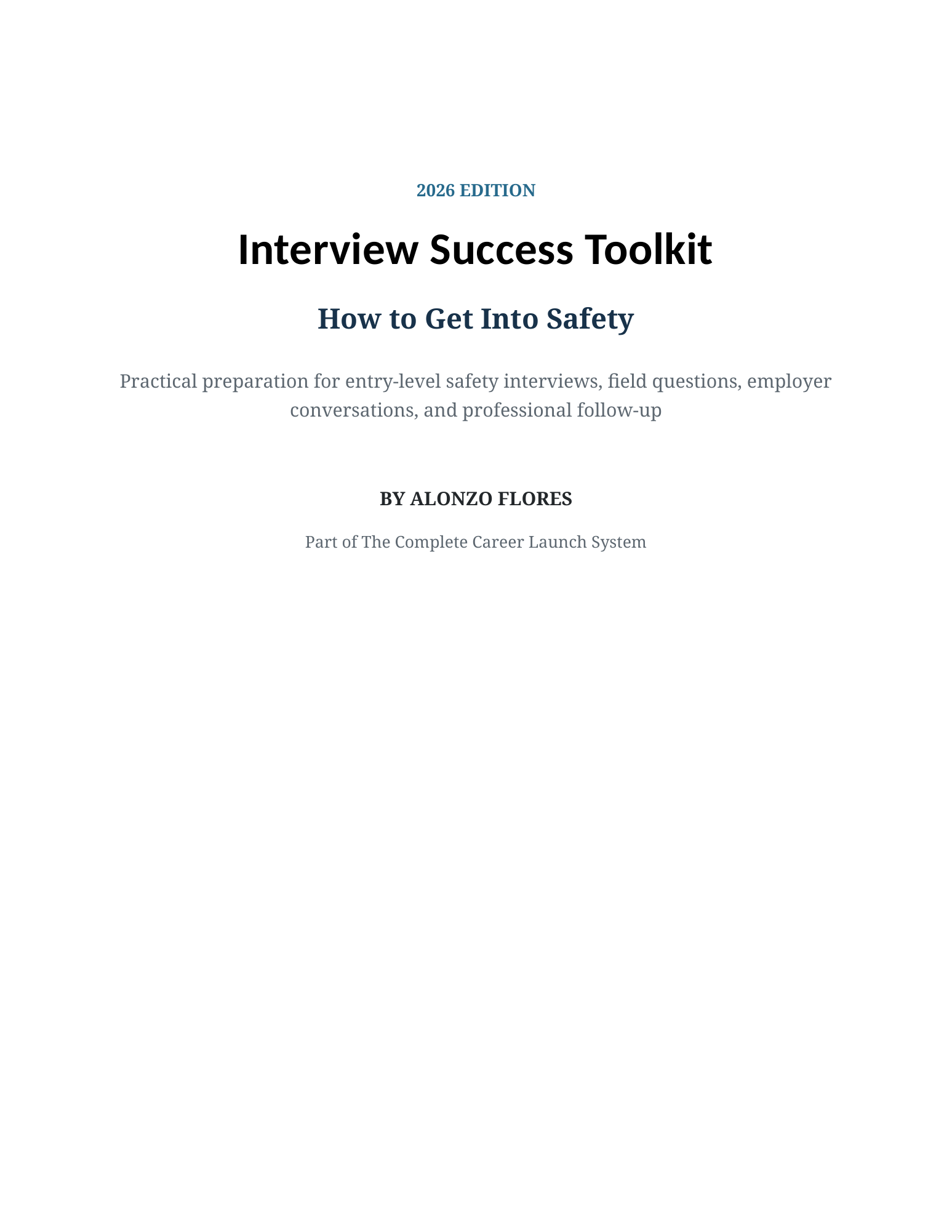 Interview Success Toolkit